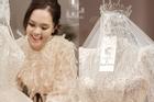 Quỳnh Anh lần đầu khoe cận cảnh chiếc váy cưới siêu khủng sẽ mặc trong hôn lễ cùng Duy Mạnh