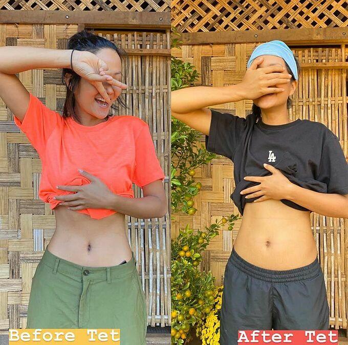 Vừa đeo khẩu trang vừa tập gym, HHen Niê khiến fan cười bò vì cách lấy động lực giảm cân mùa dịch-1