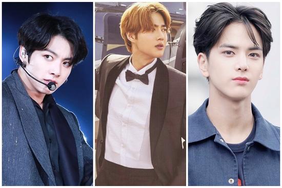 Jungkook, Suho trông điển trai khi để tóc rẽ ngôi lộ trán