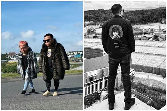 Hoàng Touliver thích mặc cả cây đen để tránh bẩn, trông gầy hơn