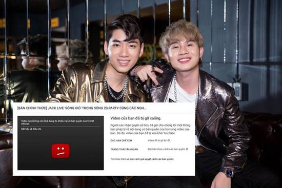 Jack vừa tuyên bố không ai có thể lấy sáng tác của mình, K-ICM liền đánh bản quyền cho sập luôn clip hát live 'Sóng Gió'