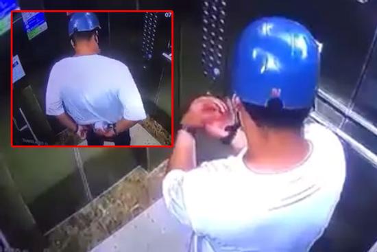 Clip: Người đàn ông 'chôm' chai nước rửa tay phòng virus corona trong thang máy chung cư ở Sài Gòn