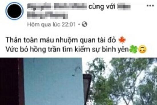 Trước khi treo cổ tự tử, nam thanh niên viết dòng status trên facebook làm ai đọc xong cũng rùng mình