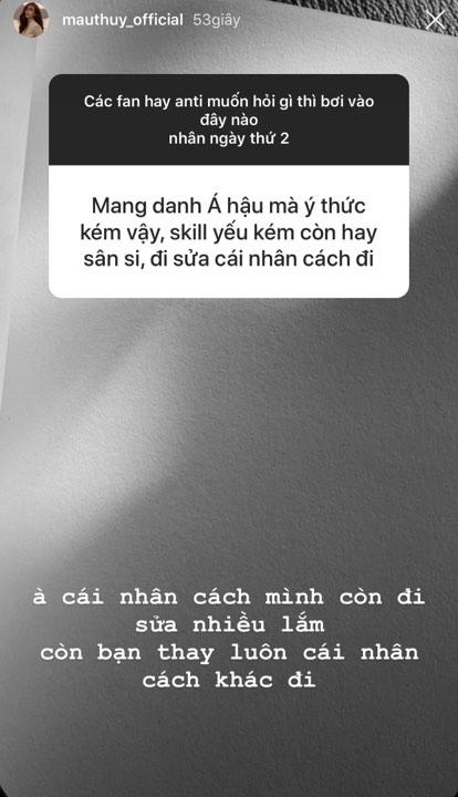 Bị ném đá vì thiếu văn minh, Mâu Thủy khẩu chiến: Nhân cách của tôi còn phải sửa nhiều lắm-4