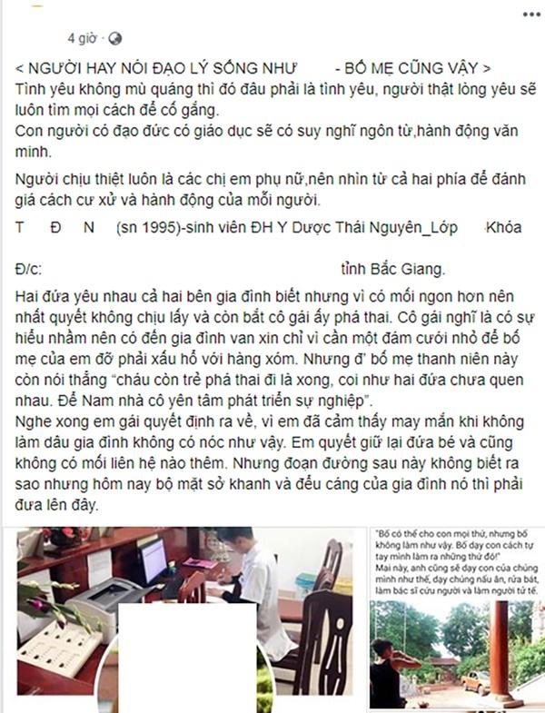 Xôn xao chuyện nam sinh trường y ép bạn gái phá thai vì bố mẹ bảo không môn đăng hộ đối-1