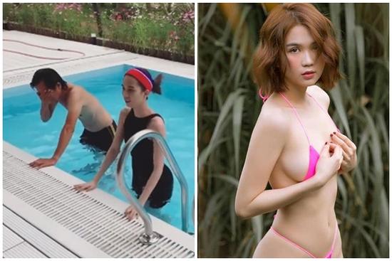Ngọc Trinh nghiện bikini không che nổi ngực nhưng khi ở biệt thự triệu đô lại mặc kín bưng