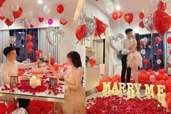 Nữ giảng viên xinh đẹp khoe ông xã hotboy biến phòng ngủ thành thiên đường tình yêu dịp Valentine