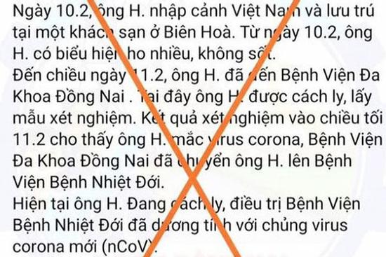 Đăng tin giả về Covid-19, người 