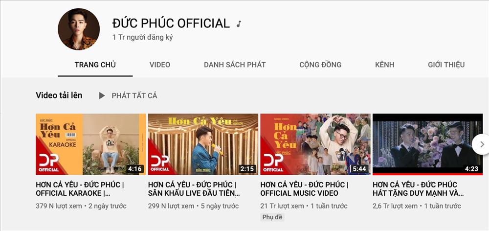 Cán mốc 1 triệu lượt đăng ký kênh Youtube, Đức Phúc phấn khích: Ôi nút vàng của tôi!-1