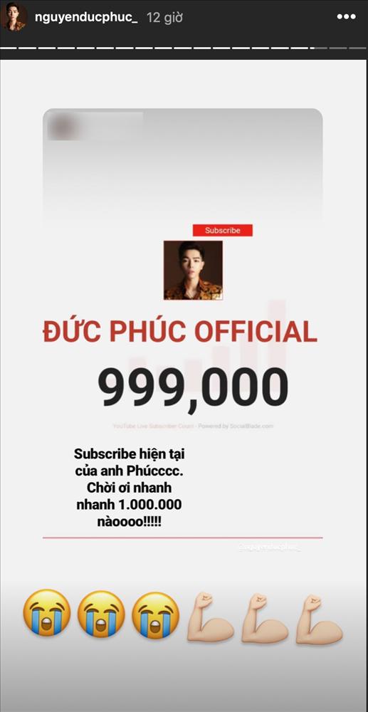 Cán mốc 1 triệu lượt đăng ký kênh Youtube, Đức Phúc phấn khích: Ôi nút vàng của tôi!-3