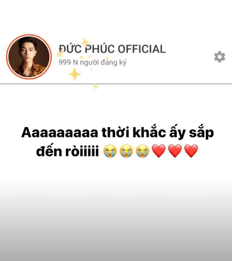 Cán mốc 1 triệu lượt đăng ký kênh Youtube, Đức Phúc phấn khích: Ôi nút vàng của tôi!-2