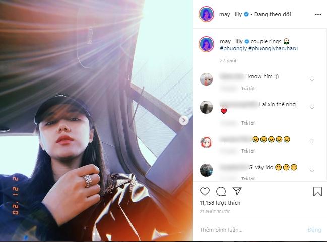 Phương Ly khoe ảnh đeo nhẫn đôi với một người đàn ông che mặt và danh tính chắc chắn sẽ khiến bạn bất ngờ-1
