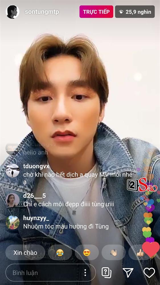 Sơn Tùng bấm nhầm hiệu ứng trang điểm khi livestream, dân mạng muốn cứu anh ấy mà không được-4