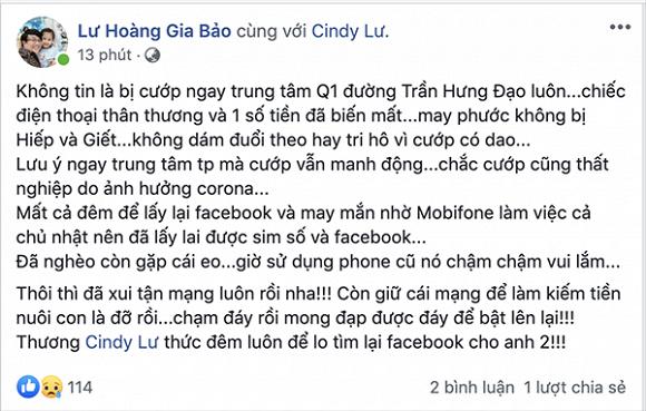 Tiếp tục gặp vận xui, nghệ sĩ Gia Bảo bị cướp ngay trung tâm quận 1-1