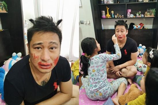 Hình ảnh 'dở khóc dở cười' của Minh Tiệp khi ở nhà trông con mùa dịch corona
