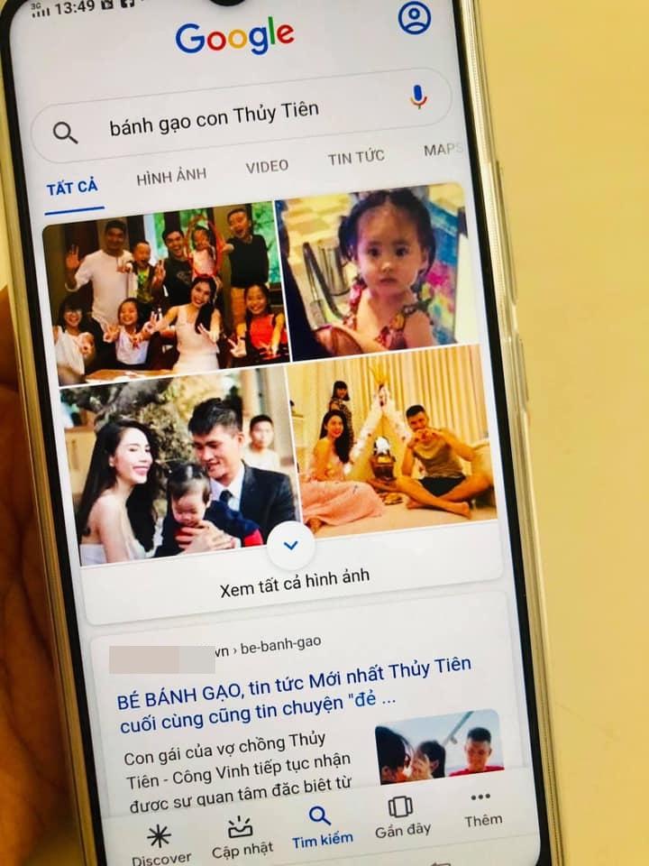 Vừa biết chữ, bé Bánh Gạo đã tự tìm thân phận mình khi lên mạng search con Thủy Tiên-1