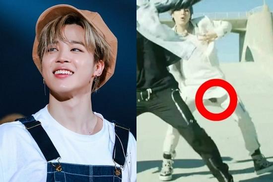 Jimin (BTS) bị rách quần khi quay MV 'ON'