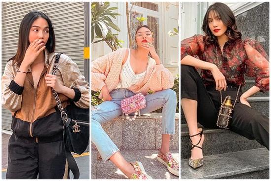 Sau khi sinh con cho chồng thiếu gia, Lan Khuê liên tiếp khoe bộ sưu tập túi hiệu tiền tỷ