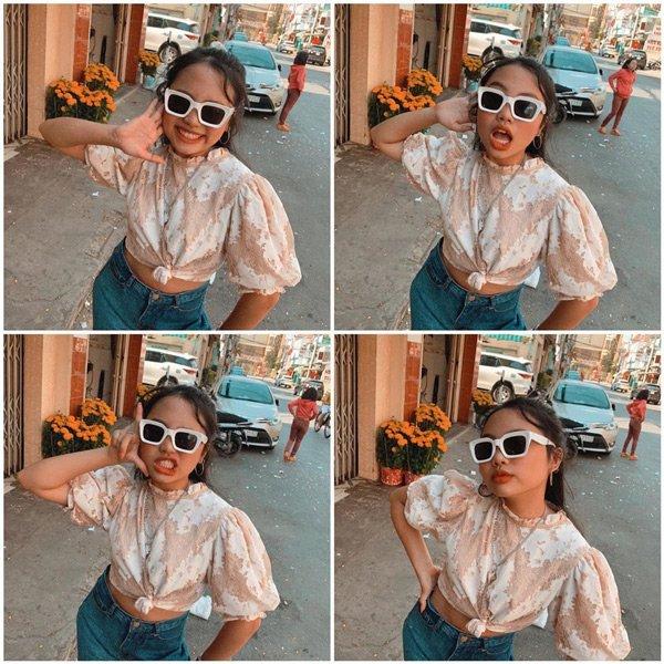 Phương Mỹ Chi tự chế crop top khoe eo đầy ấn tượng-2