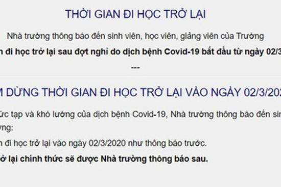 Khẩn: Các trường ĐH ở TP.HCM hủy thông báo, cho sinh viên tiếp tục nghỉ