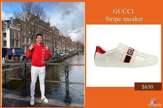 Vừa được đá chính, Văn Hậu đã 'lên đồ' sang chảnh với cả cây Gucci dạo phố Hà Lan