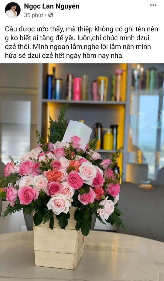 Ngọc Lan được người đàn ông bí ẩn tặng hoa sau 3 tháng công khai ly hôn Thanh Bình-1