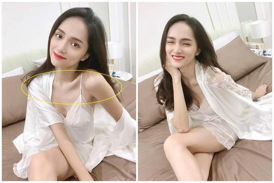 Hương Giang Idol diện váy ngủ gầy trơ xương quai xanh
