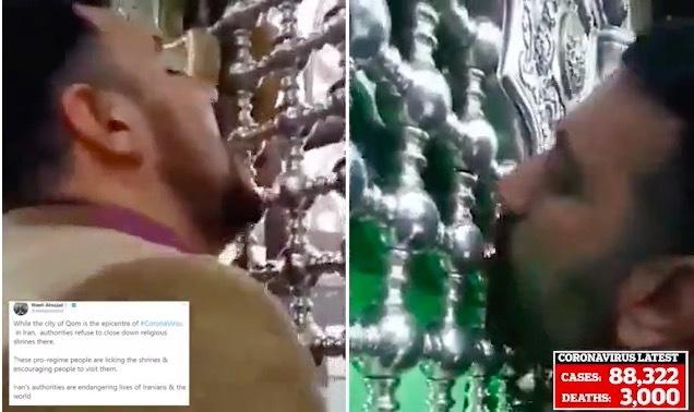 Clip: Rùng mình người dân Iran ngày ngày liếm đền thờ, bất chấp Covid-19 lây lan tốc độ lớn-3
