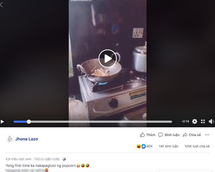 Sự thật về clip nổ bỏng ngô bằng chảo đạt hơn 4,6 triệu view của gái đảm-1