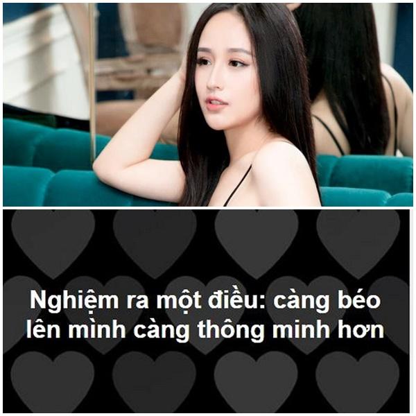 Mở đầu tin sao Việt là dòng chia sẻ của Mai Phương Thúy: 