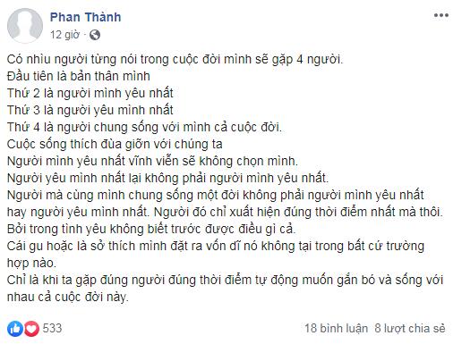 Cứ ngỡ tình đã nhạt, ai ngờ Phan Thành phản ứng trước tin đồn Midu hẹn hò Quốc Trường-4