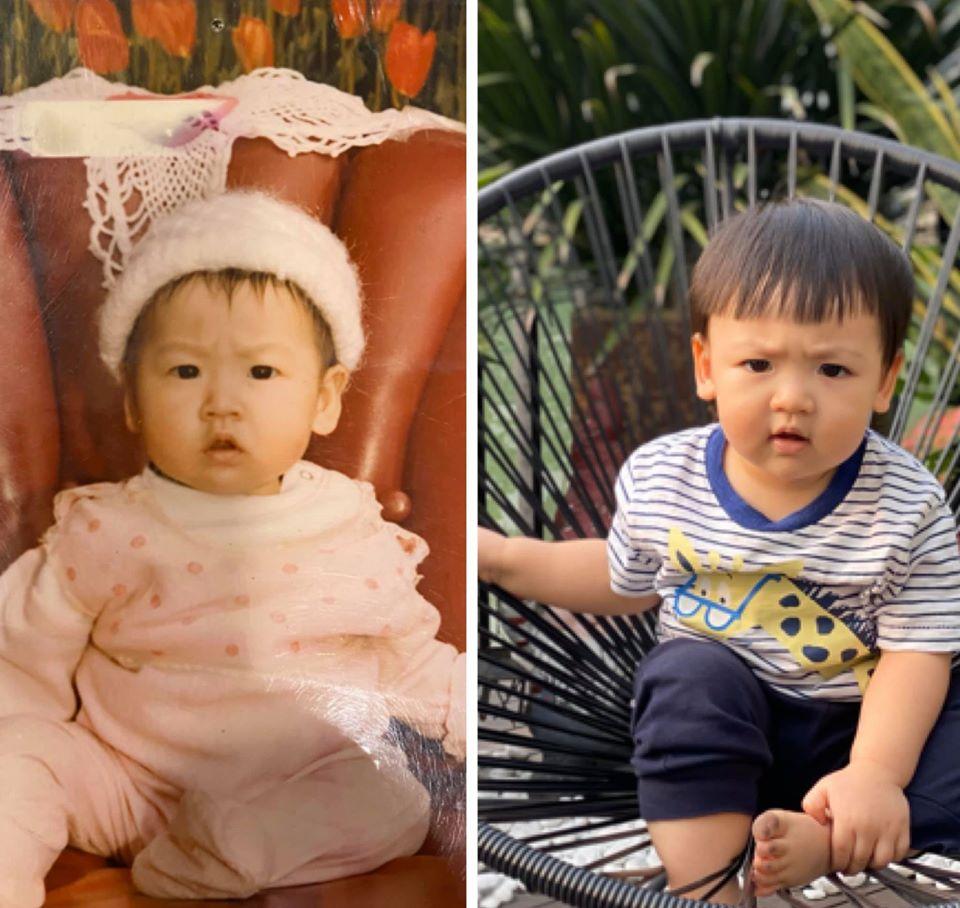 Á hậu Tú Anh chứng minh con trai chuẩn gene mẹ, nhìn thế nào cũng không lệch một ly-1