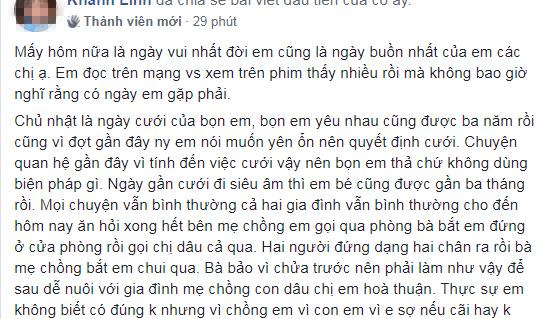 Nóng mắt chuyện ngày cưới, cô dâu phải chui qua háng chị chồng chỉ vì chửa trước-1