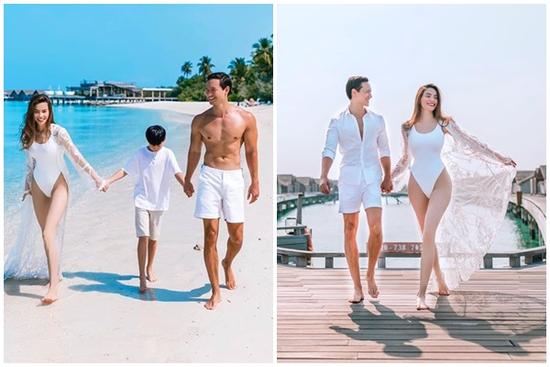 Hồ Ngọc Hà, Kim Lý và Subeo lên đồ ton-sur-ton chụp ảnh GIA ĐÌNH đẹp như tranh vẽ