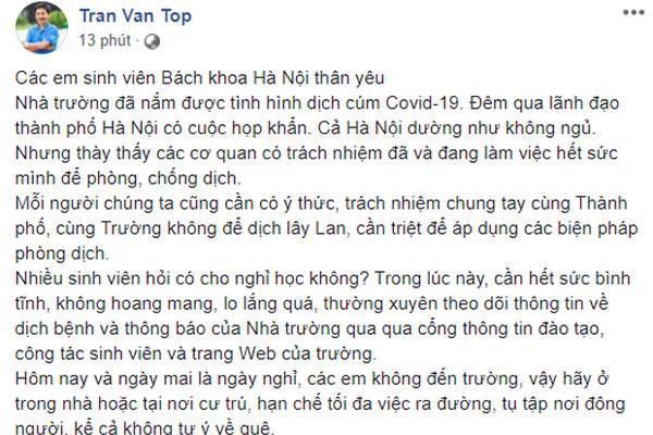 Các trường ĐH ở Hà Nội gửi thông báo khẩn thay đổi lịch đi học, yêu cầu sinh viên bình tĩnh, hạn chế đi lại-1