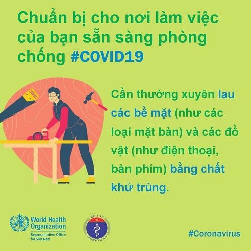 WHO khuyến cáo cách phòng chống Covid-19 tại nơi làm việc-1