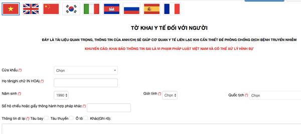 Từ hôm nay (10/3), thực hiện khai báo y tế toàn dân-1