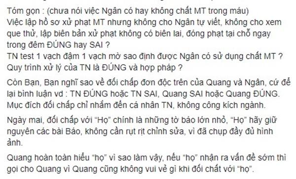 Ngân 98 dương tính với ma túy, Lương Bằng Quang viết tâm thư: Chúng tôi đơn độc chiến đấu chứng minh trong sạch-1