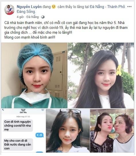 Nữ sinh xin mẹ đi chăm sóc bệnh nhân bị cách ly vì Covid-19-1