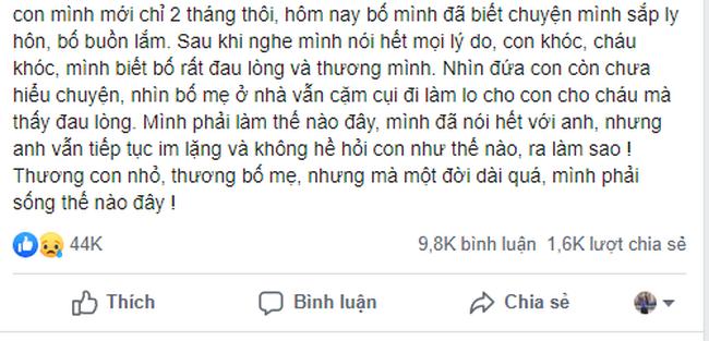 Bài viết ly hôn thu hút 44k lượt like được dân mạng chia sẻ rần rần, đọc xong muốn rơi lệ-1