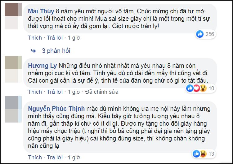 Á hậu Mâu Thủy chia tay bạn trai 8 năm vì mua nhầm size giày, dân mạng nói gì?-4