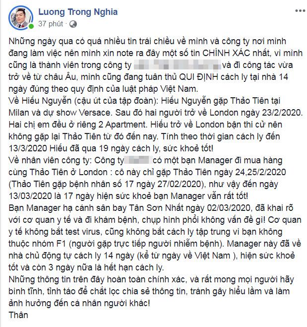 Vì sao em trai Tiên Nguyễn cũng đi dự show thời trang với chị gái nhưng không bị cách ly tập trung?-4