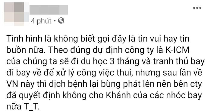 Phía K-ICM chia sẻ không biết vui hay buồn nhưng dịch bệnh bùng lên nên… không bay đi du học nữa!-1