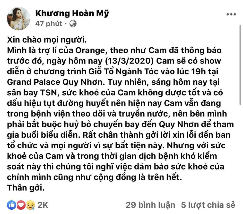 Ca sĩ Orange Người lạ ơi phải nhập viện khẩn cấp-1