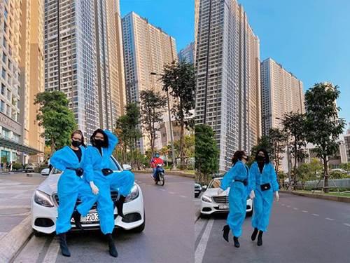 Khi Trường Giang tự cách ly, mẹ bỉm Nhã Phương bảo vệ mình bằng áo mưa kín không kẽ hở-2