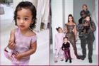 Cho con gái 2 tuổi xách túi Fendi, đi giày cao gót cực sành điệu, Kim Kardashian không ngớt lời khen con trông quá đáng yêu