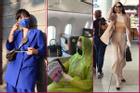 Ra phố mùa dịch: Phạm Băng Băng bịt kín mặt, mỹ nhân Việt mặc hẳn áo mưa lên máy bay