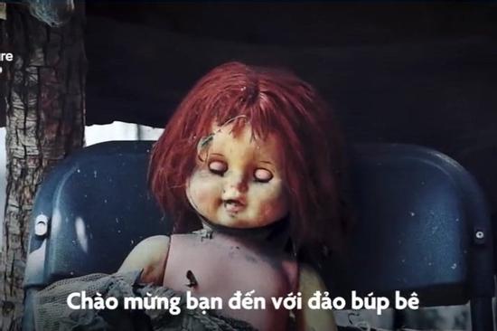 Khung cảnh bên ngoài của đảo búp bê ma nổi tiếng