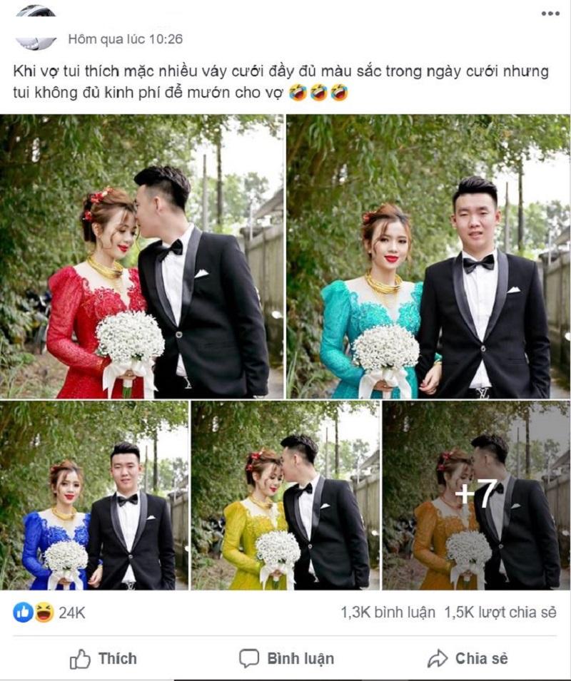 Vợ thích mặc nhiều váy trong ngày cưới nhưng không đủ tiền, anh chồng nghĩ ra cách không thể bá đạo hơn-1