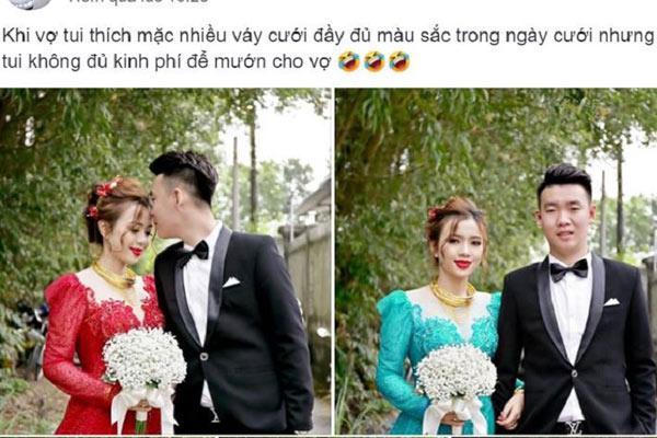 Bộ ảnh chàng mặc váy cưới, nàng mặc vest hoán đổi thân phận sốt mạng xã hội-8